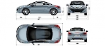Чертеж Peugeot RCZ