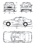 Чертеж Mercedes-Benz w202