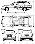 Чертеж Mercedes-Benz s124