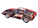 Компоновка Ferrari 365 GT4 Berlinetta Boxer