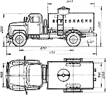 Чертеж ГАЗ-53 Автомобиль-цистерна 808 (АЦ-4,2-53А)