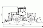 Чертеж фронтального погрузчика Кировец К-702МВА-УДМ2