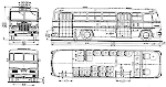 Чертеж автобуса Ikarus-620