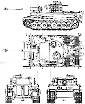 Чертеж PzKpfw VI Ausf H1