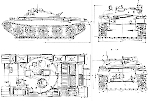 Чертеж объекта 150 с ходовой частью танка Т-62