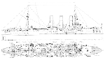 Чертеж крейсера Аврора