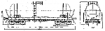 Чертеж вагона модель 15-1424-03. 4-осная вагон-цистерна для серной кислоты