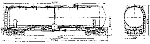 Чертеж вагона модель 15-1449. 4-осная цистерна для кальцинированной соды