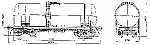 Чертеж вагона модели 15-1566-06. 4-осная цистерна для вязких нефтепродуктов