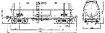 Чертеж вагона модель 15-1613-01. Вагон-цистерна для патоки