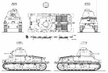 Чертеж среднего танка Somua S35